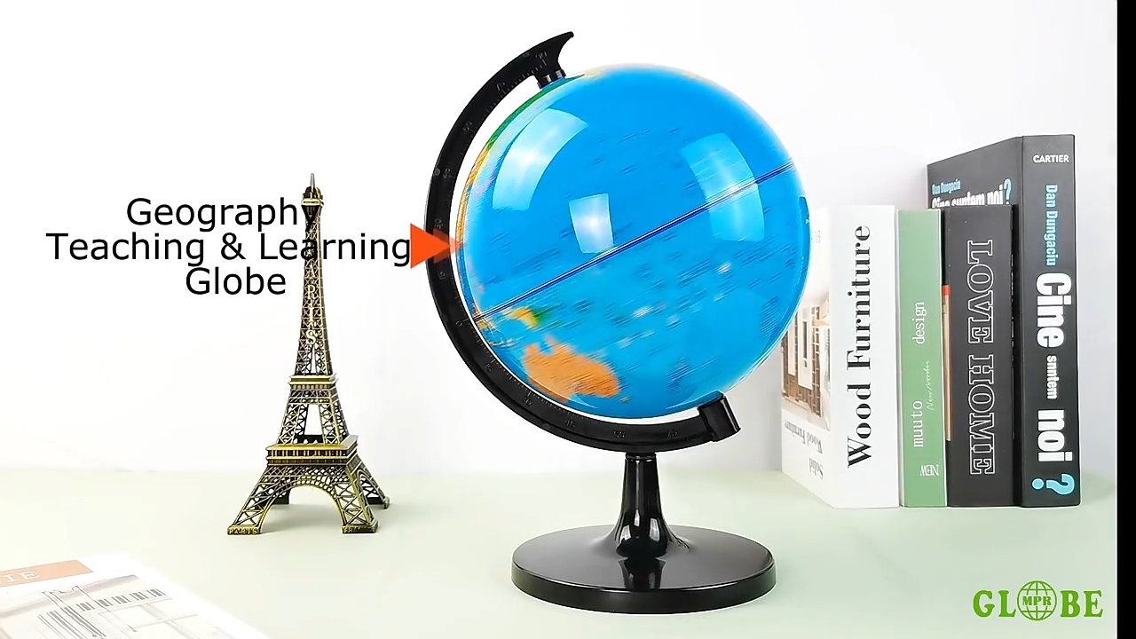 14.16CM World Globe for Kids Learning, Educational Rotating World Map Globes Mini Size Decorative Earth Children Globe for Classroom Geography Teaching, Desk & Office Decoration